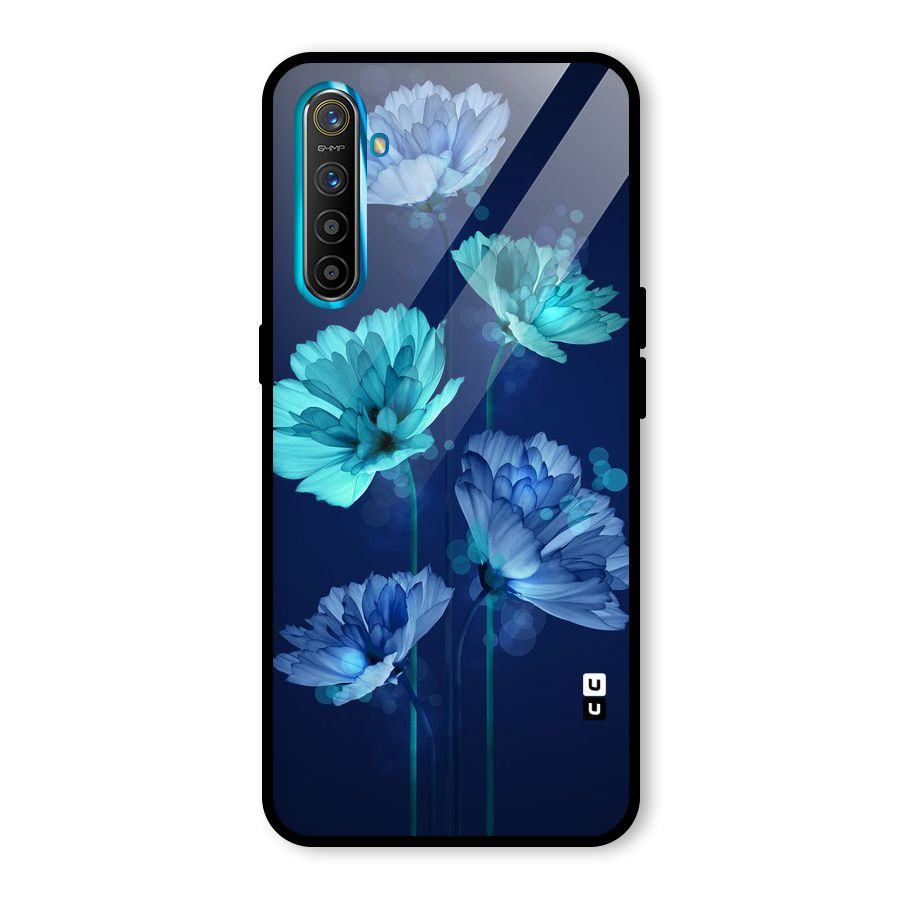 Water Flowers Glass Back Case for Realme X2