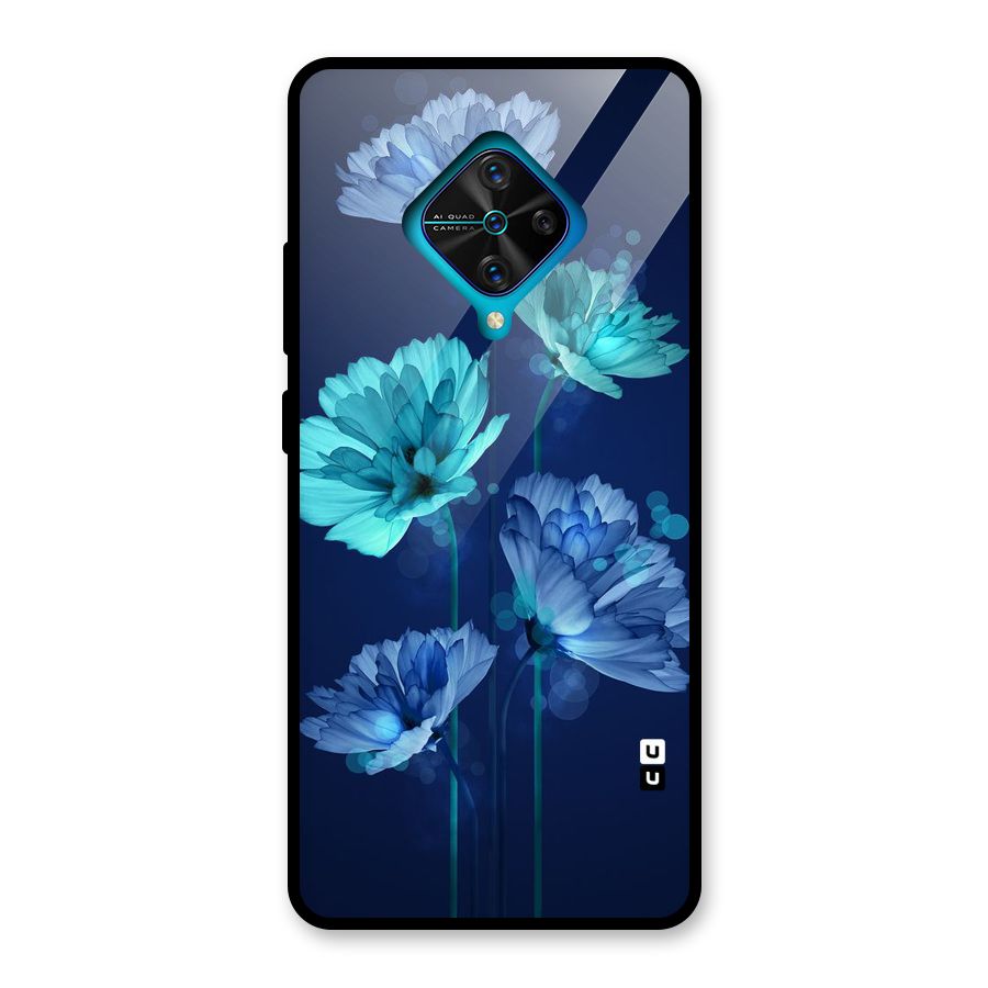 Water Flowers Glass Back Case for Vivo S1 Pro