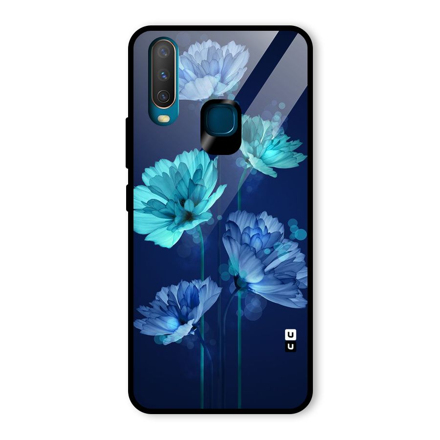 Water Flowers Glass Back Case for Vivo U10
