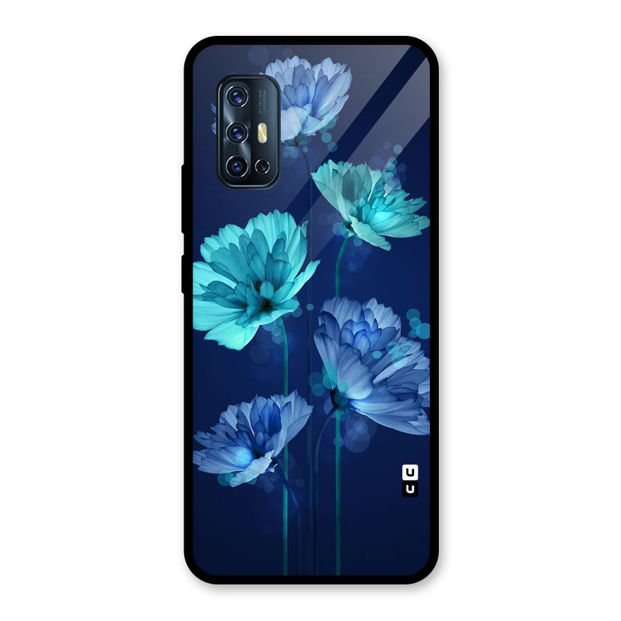 Water Flowers Glass Back Case for Vivo V17