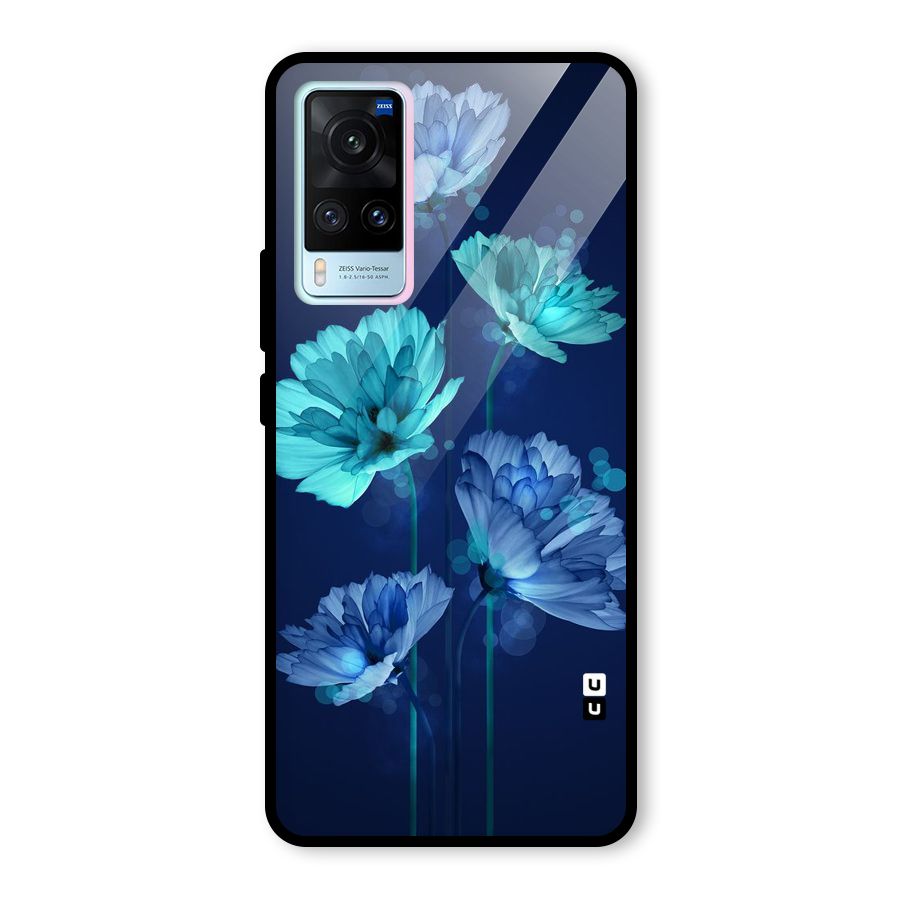 Water Flowers Glass Back Case for Vivo X60