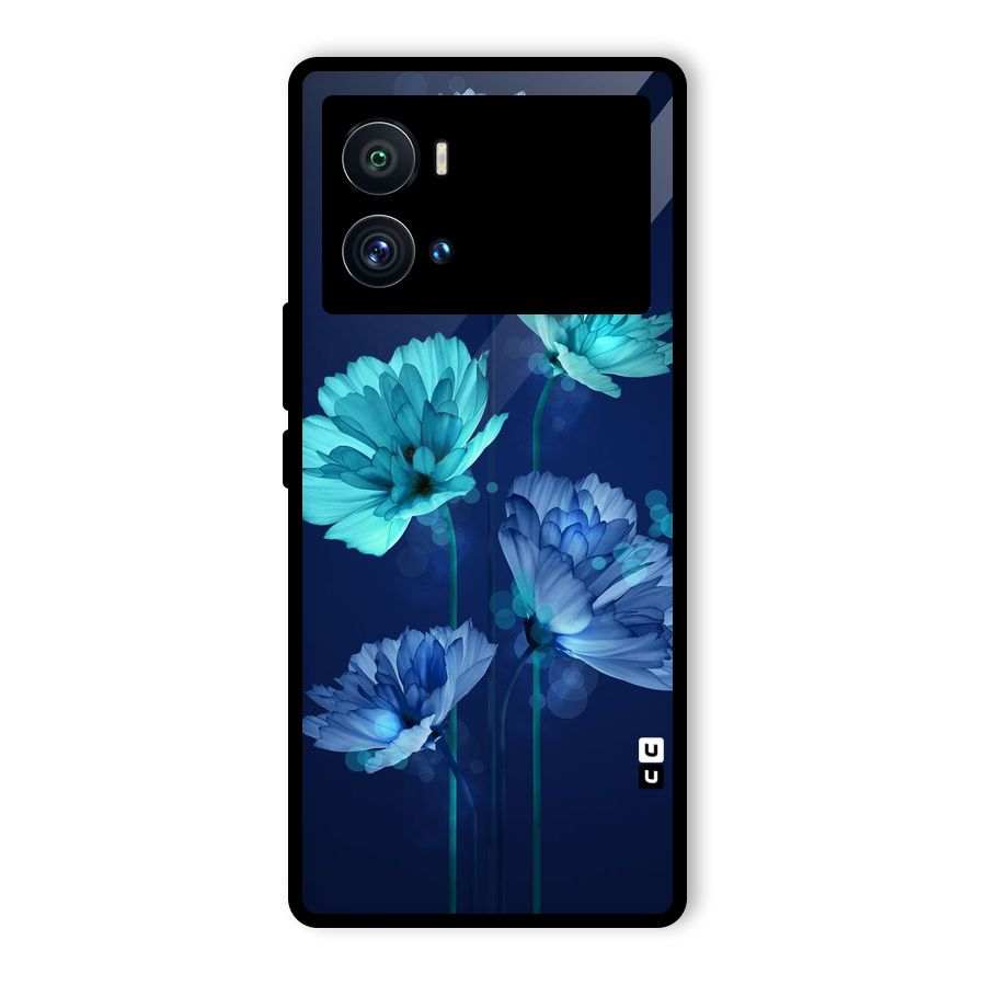 Water Flowers Glass Back Case for Vivo iQOO 9 Pro