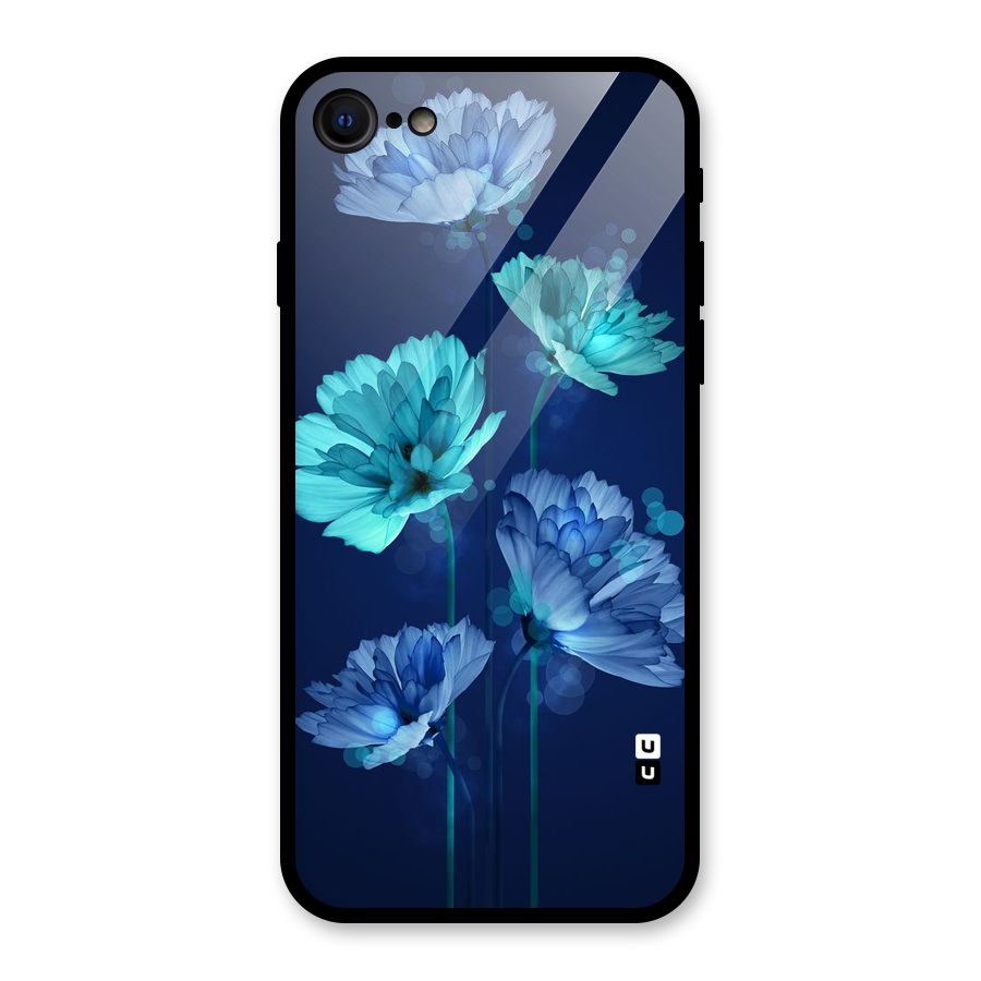Water Flowers Glass Back Case for iPhone SE 2022