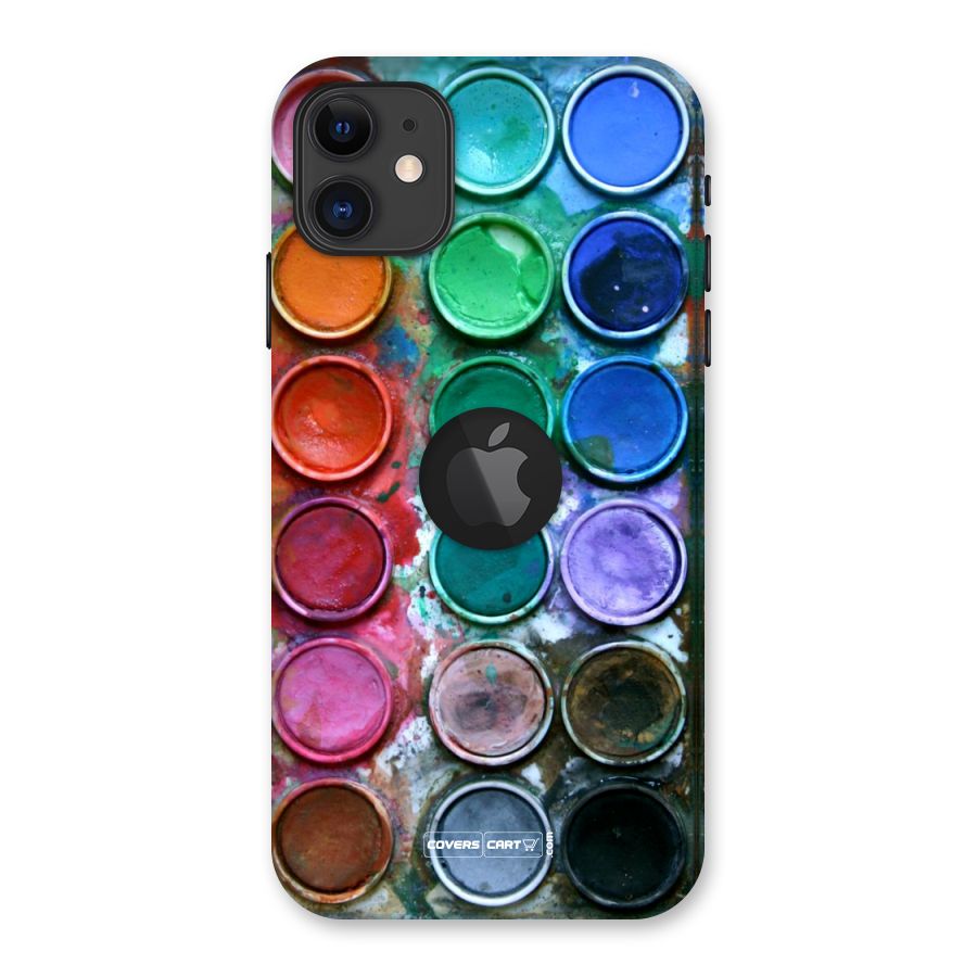 Water Paint Box Back Case for iPhone 11 Logo Cut
