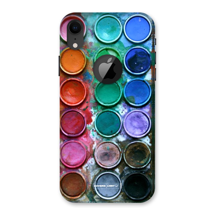 Water Paint Box Back Case for iPhone XR Logo Cut