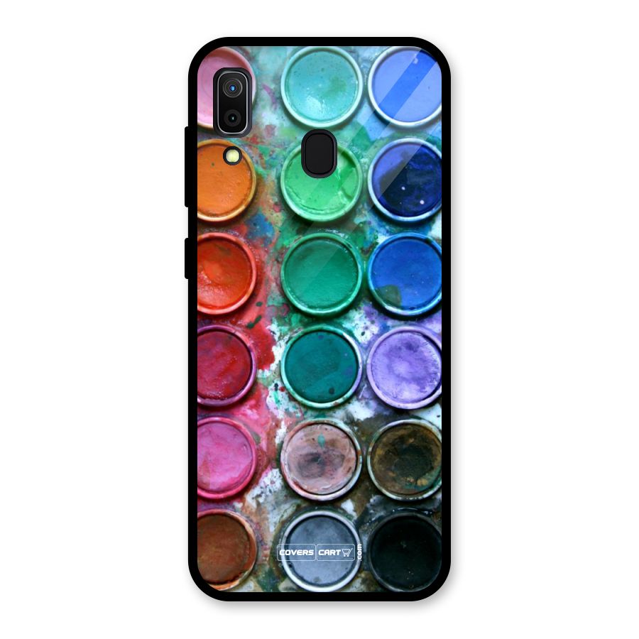 Water Paint Box Glass Back Case for Galaxy A30