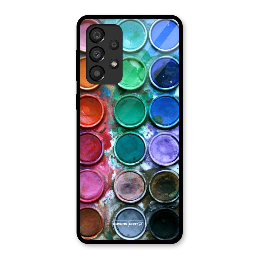 Water Paint Box Glass Back Case for Galaxy A33 5G
