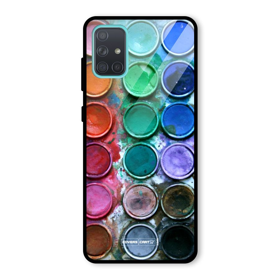 Water Paint Box Glass Back Case for Galaxy A71