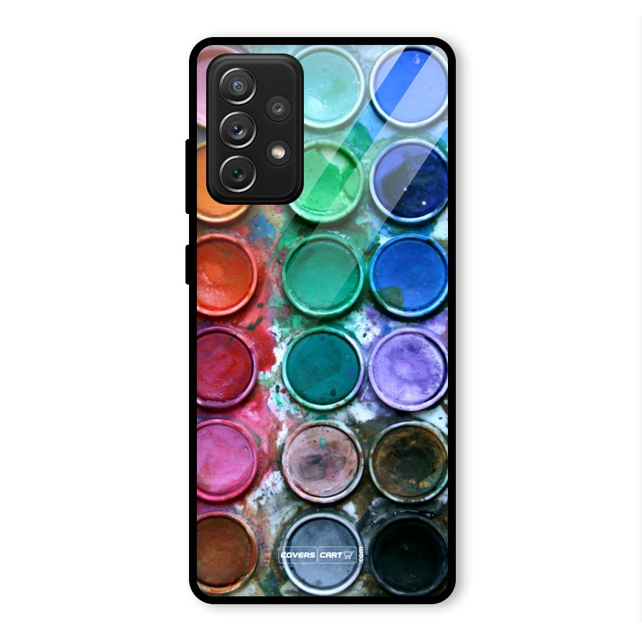 Water Paint Box Glass Back Case for Galaxy A72