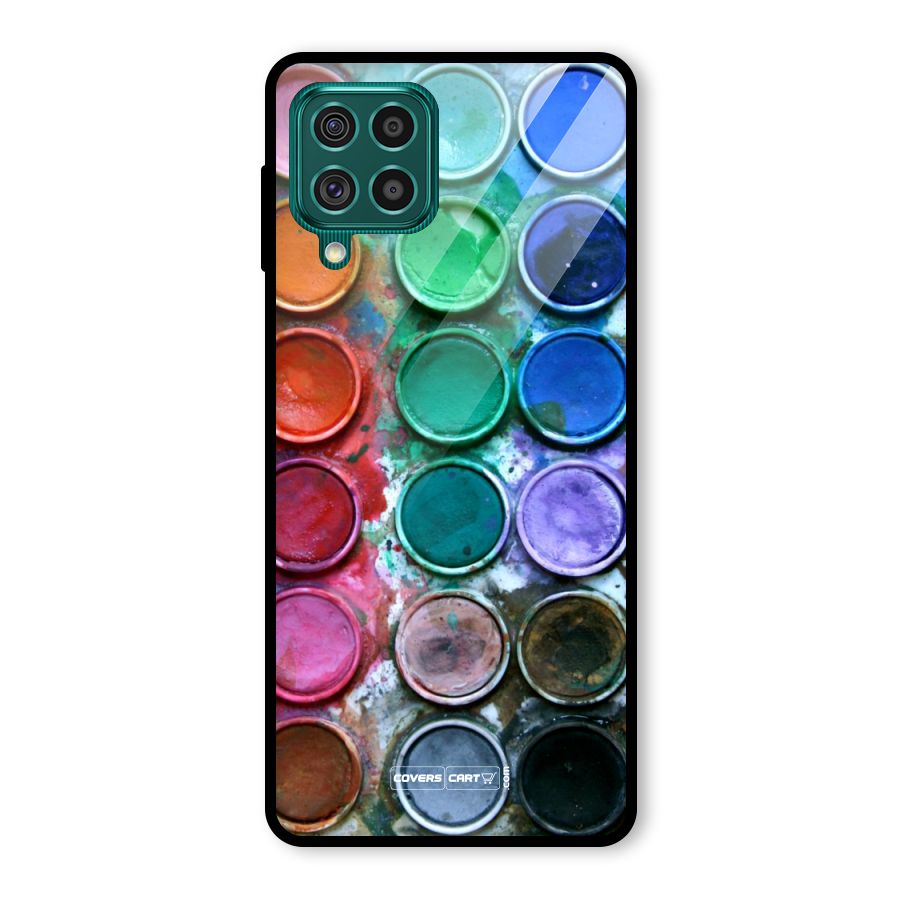 Water Paint Box Glass Back Case for Galaxy F62