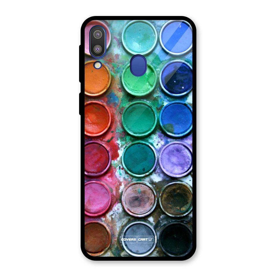 Water Paint Box Glass Back Case for Galaxy M20