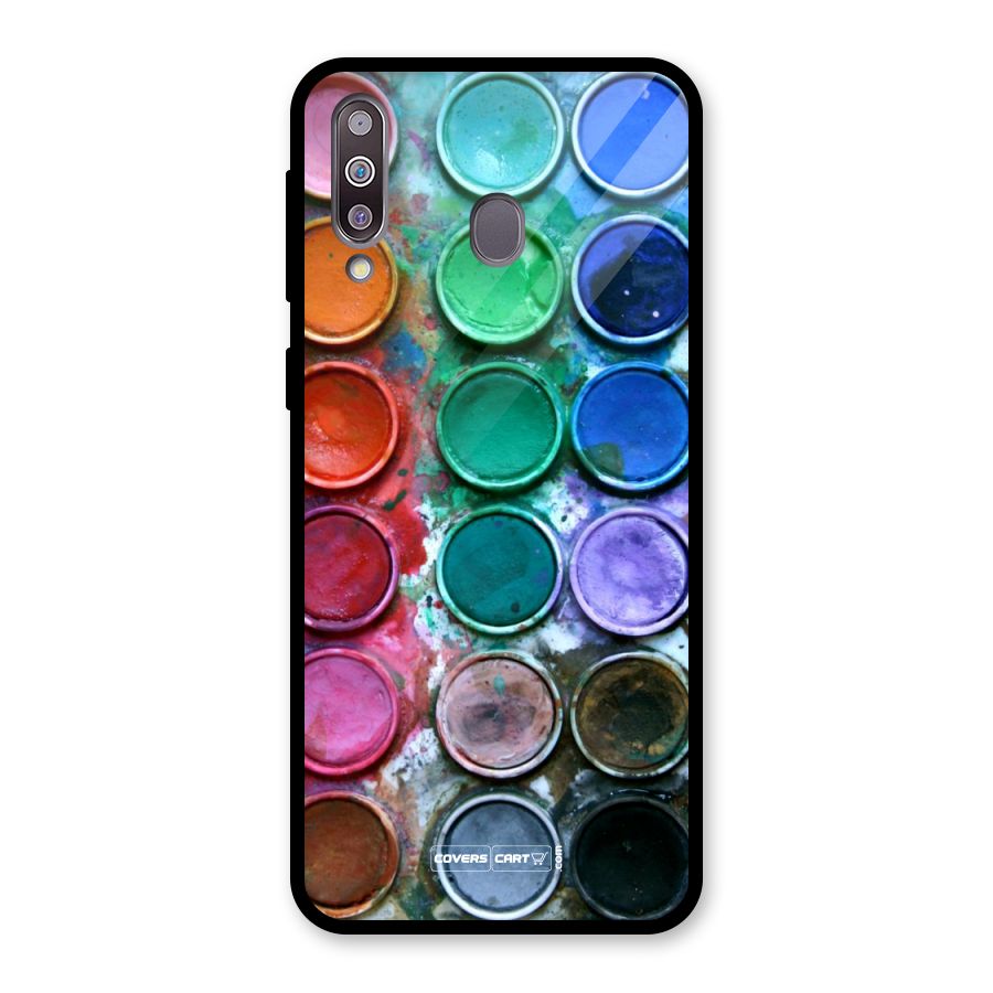 Water Paint Box Glass Back Case for Galaxy M30