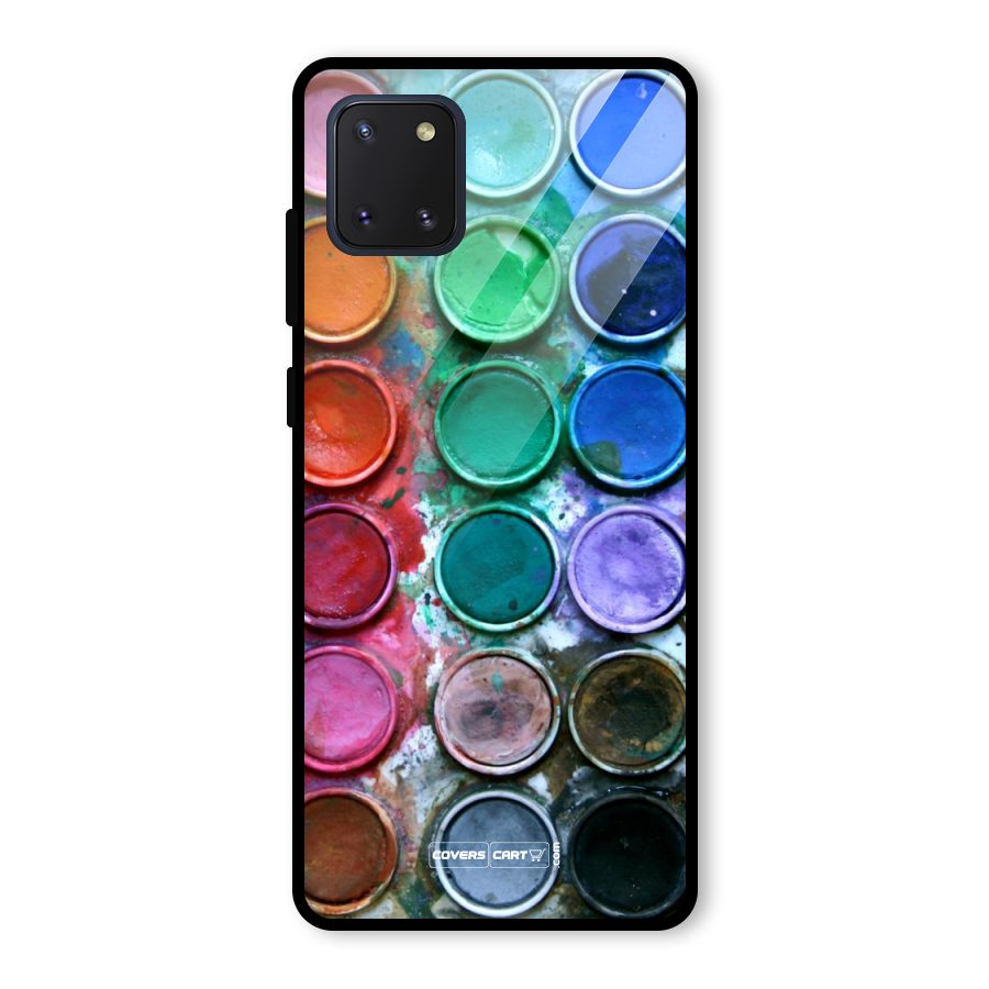 Water Paint Box Glass Back Case for Galaxy Note 10 Lite