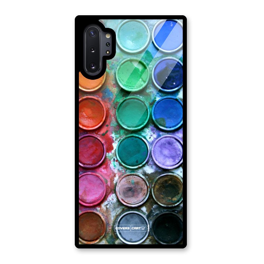 Water Paint Box Glass Back Case for Galaxy Note 10 Plus