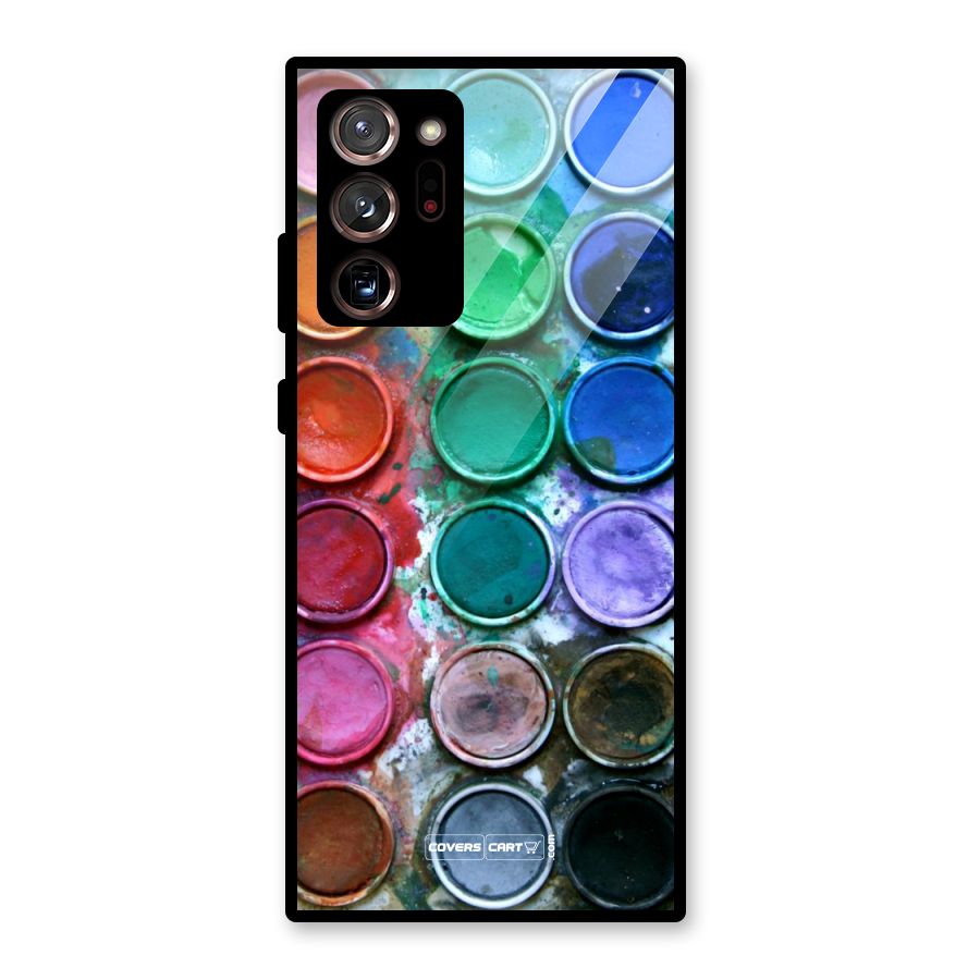 Water Paint Box Glass Back Case for Galaxy Note 20 Ultra