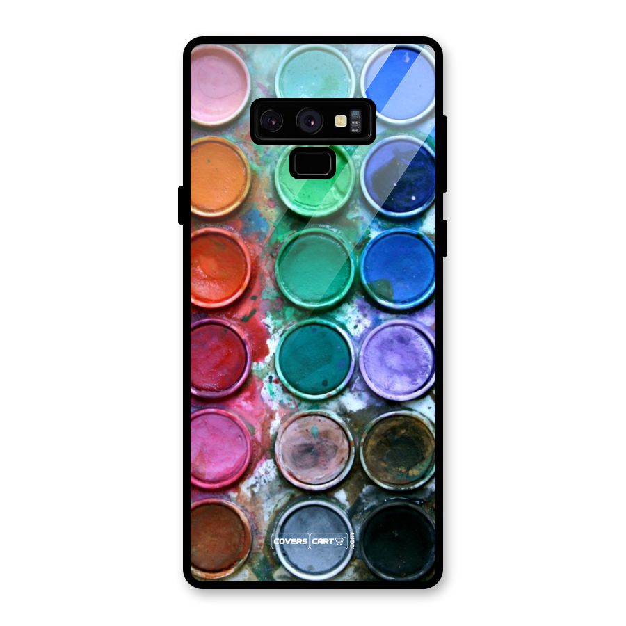 Water Paint Box Glass Back Case for Galaxy Note 9