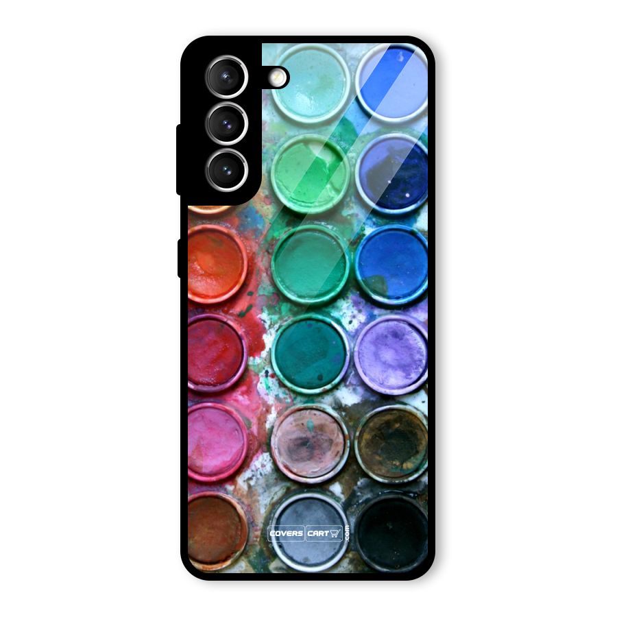 Water Paint Box Glass Back Case for Galaxy S21 5G