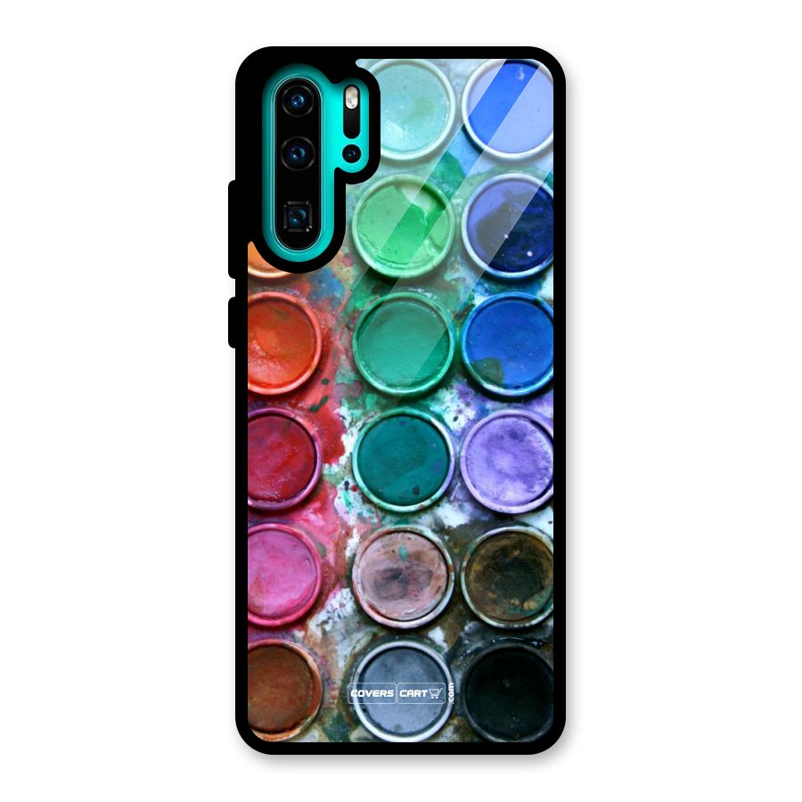 Water Paint Box Glass Back Case for Huawei P30 Pro