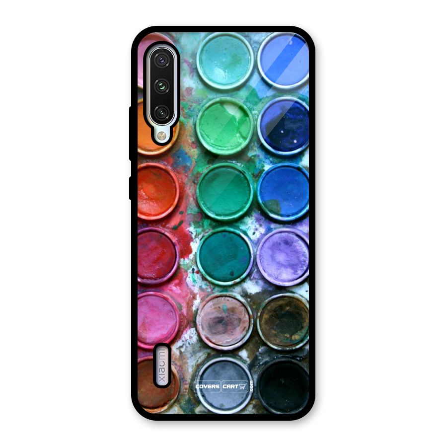 Water Paint Box Glass Back Case for Mi A3
