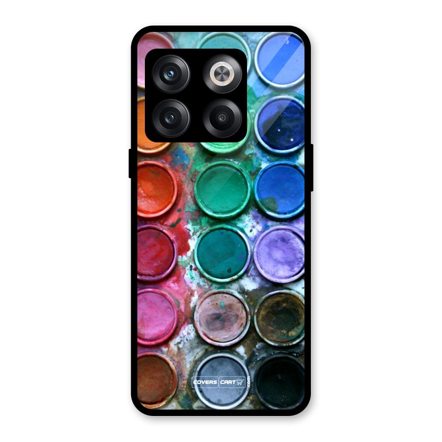 Water Paint Box Glass Back Case for OnePlus 10T