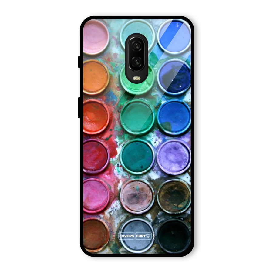 Water Paint Box Glass Back Case for OnePlus 6T