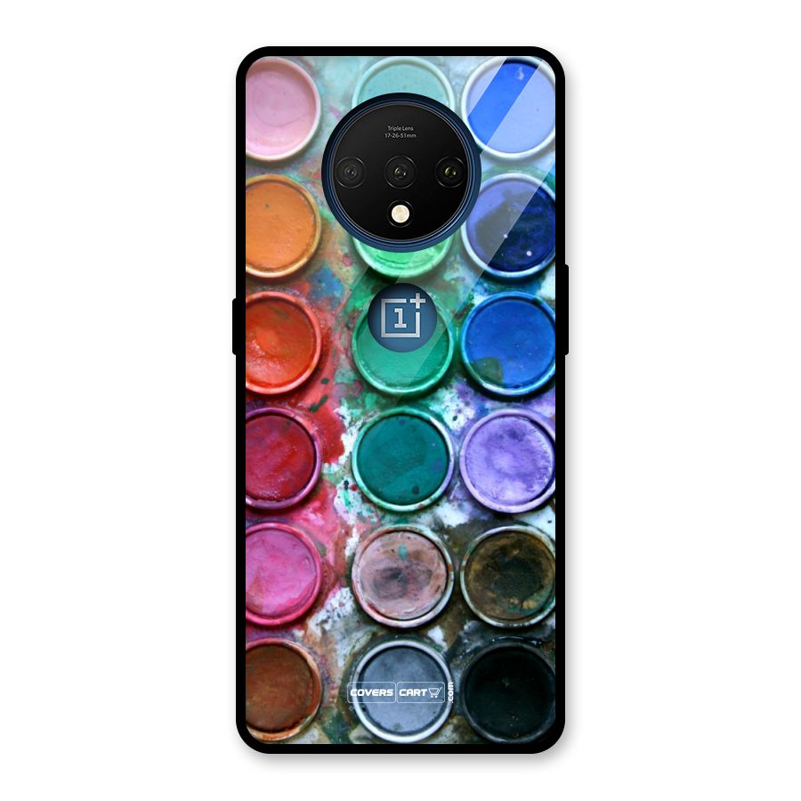 Water Paint Box Glass Back Case for OnePlus 7T