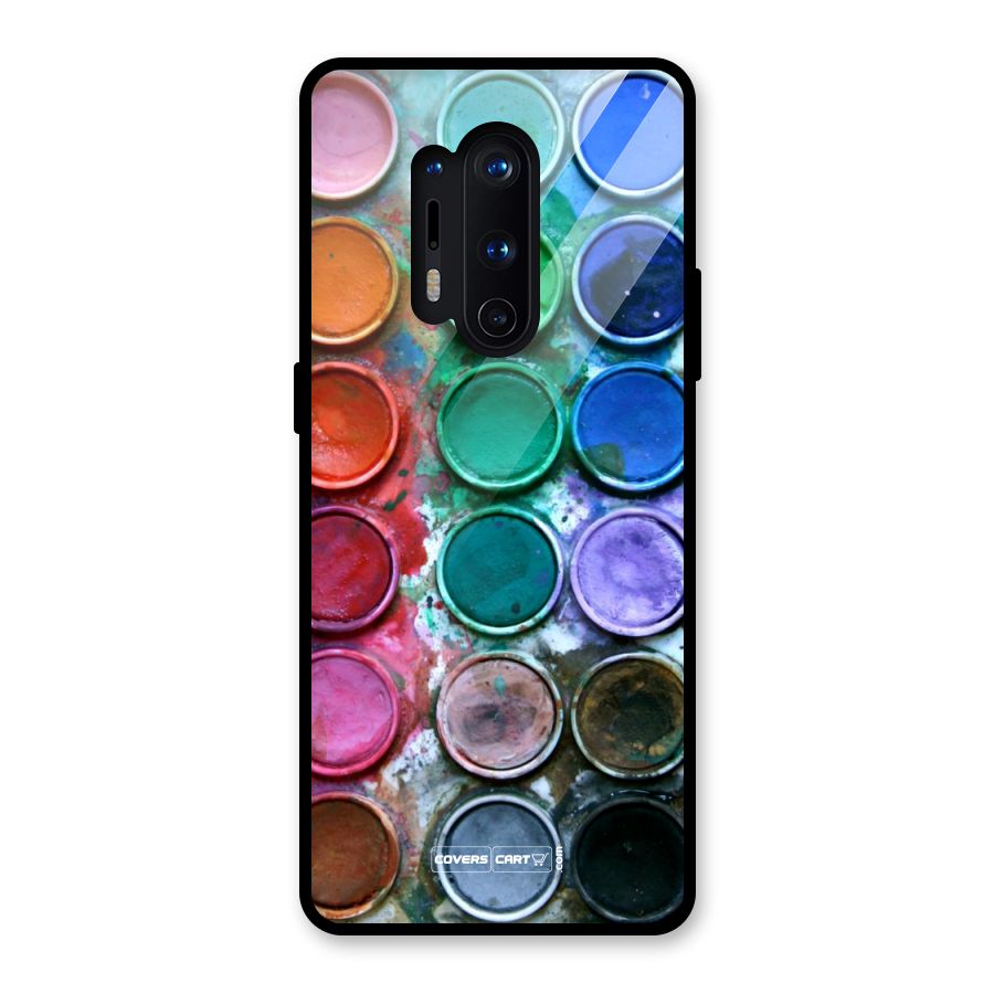 Water Paint Box Glass Back Case for OnePlus 8 Pro