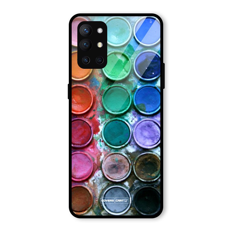 Water Paint Box Glass Back Case for OnePlus 9R