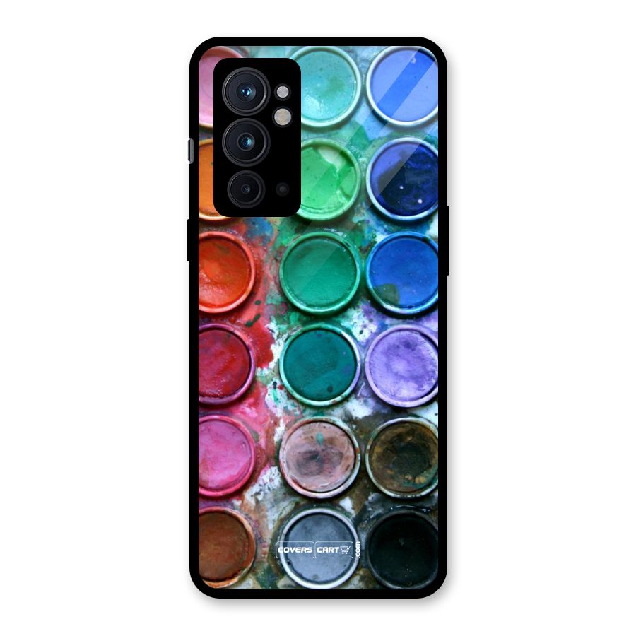 Water Paint Box Glass Back Case for OnePlus 9RT 5G