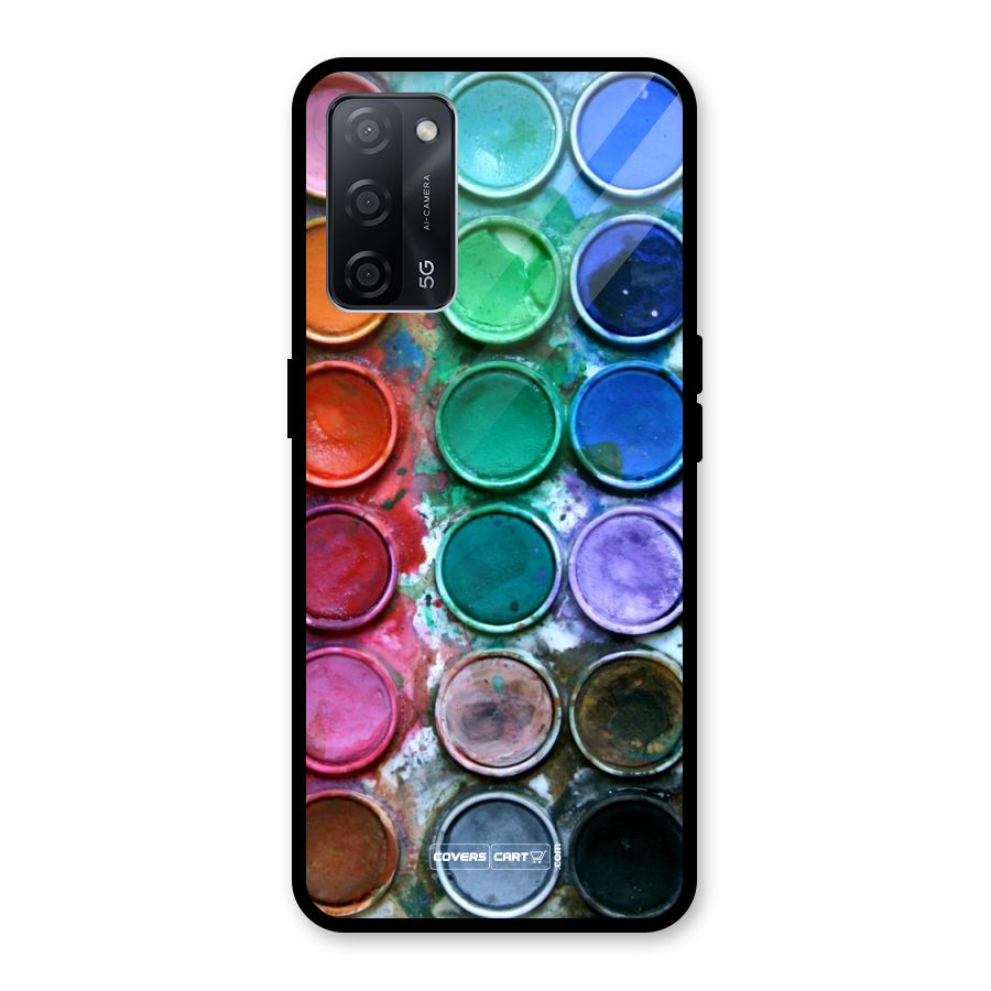 Water Paint Box Glass Back Case for Oppo A53s 5G