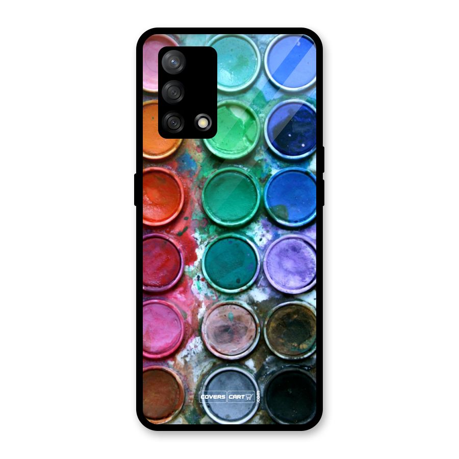 Water Paint Box Glass Back Case for Oppo F19