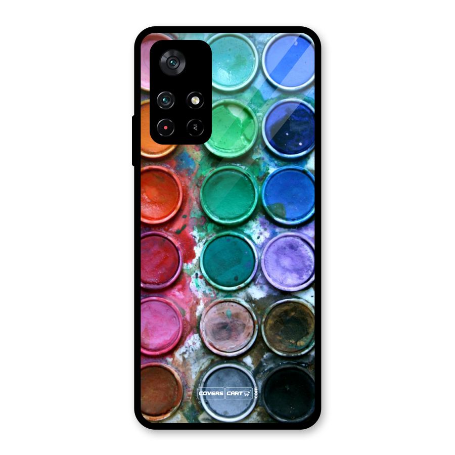 Water Paint Box Glass Back Case for Poco M4 Pro 5G