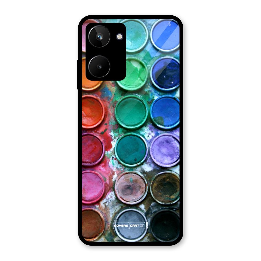 Water Paint Box Glass Back Case for Realme 10