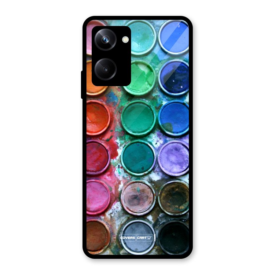 Water Paint Box Glass Back Case for Realme 10 Pro