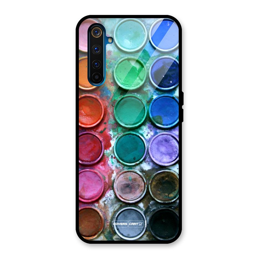 Water Paint Box Glass Back Case for Realme 6 Pro