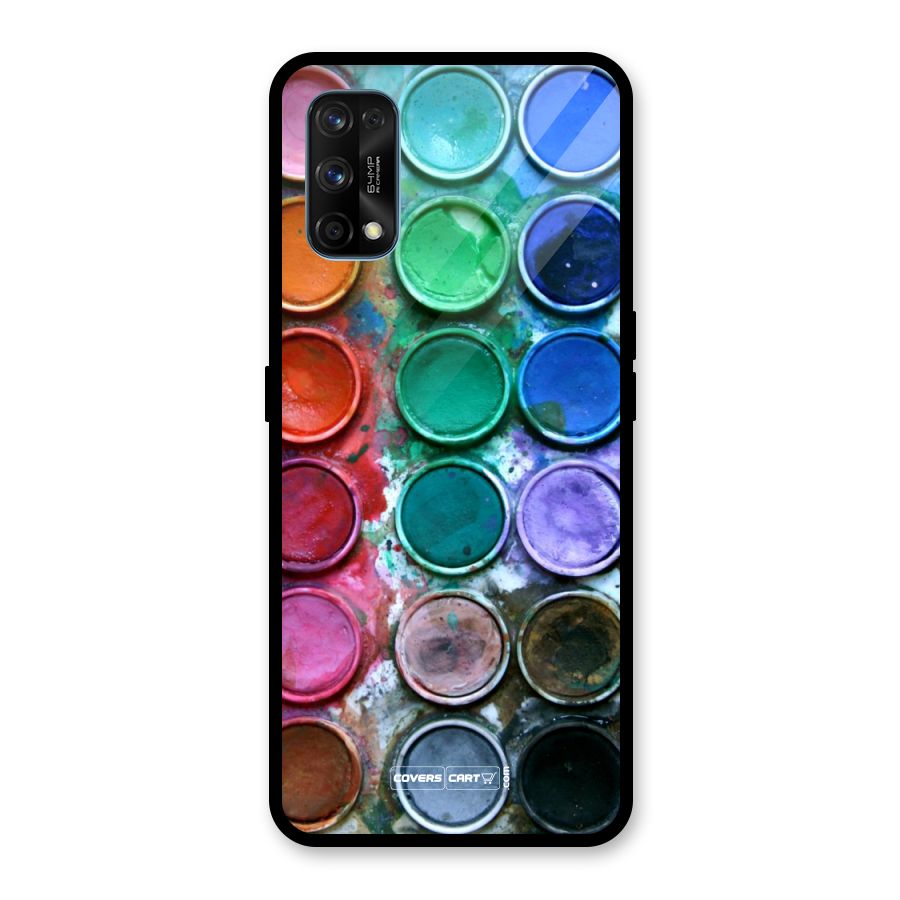 Water Paint Box Glass Back Case for Realme 7 Pro