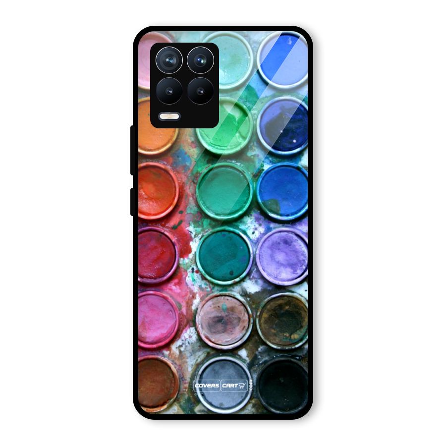 Water Paint Box Glass Back Case for Realme 8 Pro