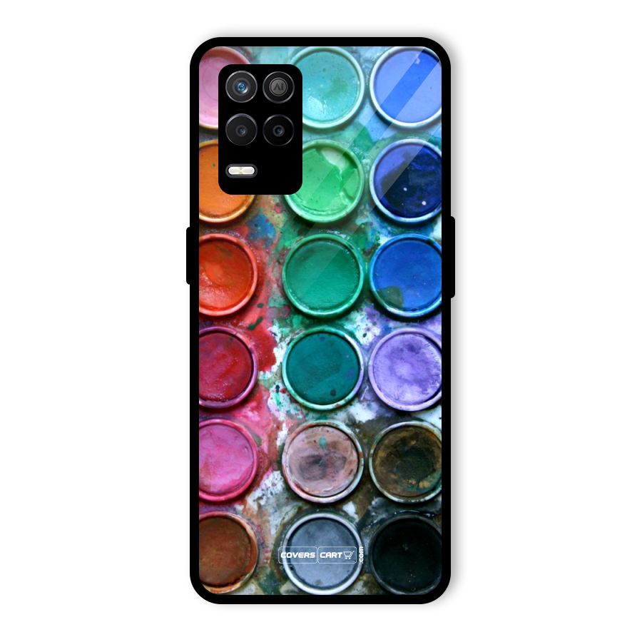 Water Paint Box Glass Back Case for Realme 9 5G