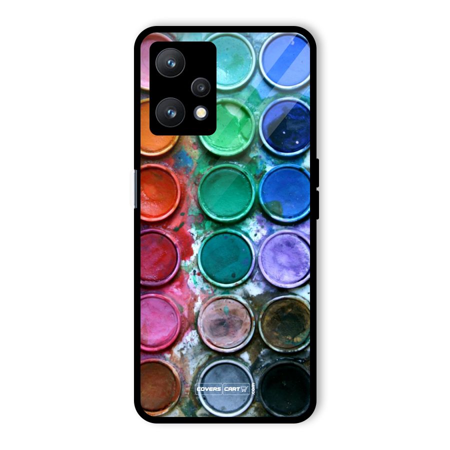 Water Paint Box Glass Back Case for Realme 9 Pro 5G