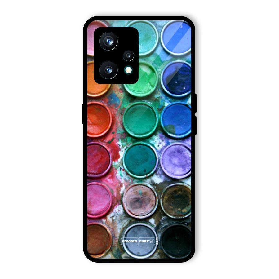Water Paint Box Glass Back Case for Realme 9 Pro Plus 5G