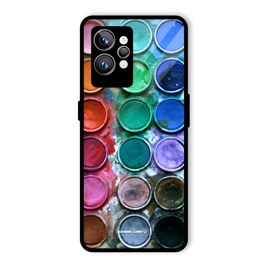 Water Paint Box Glass Back Case for Realme GT2 Pro