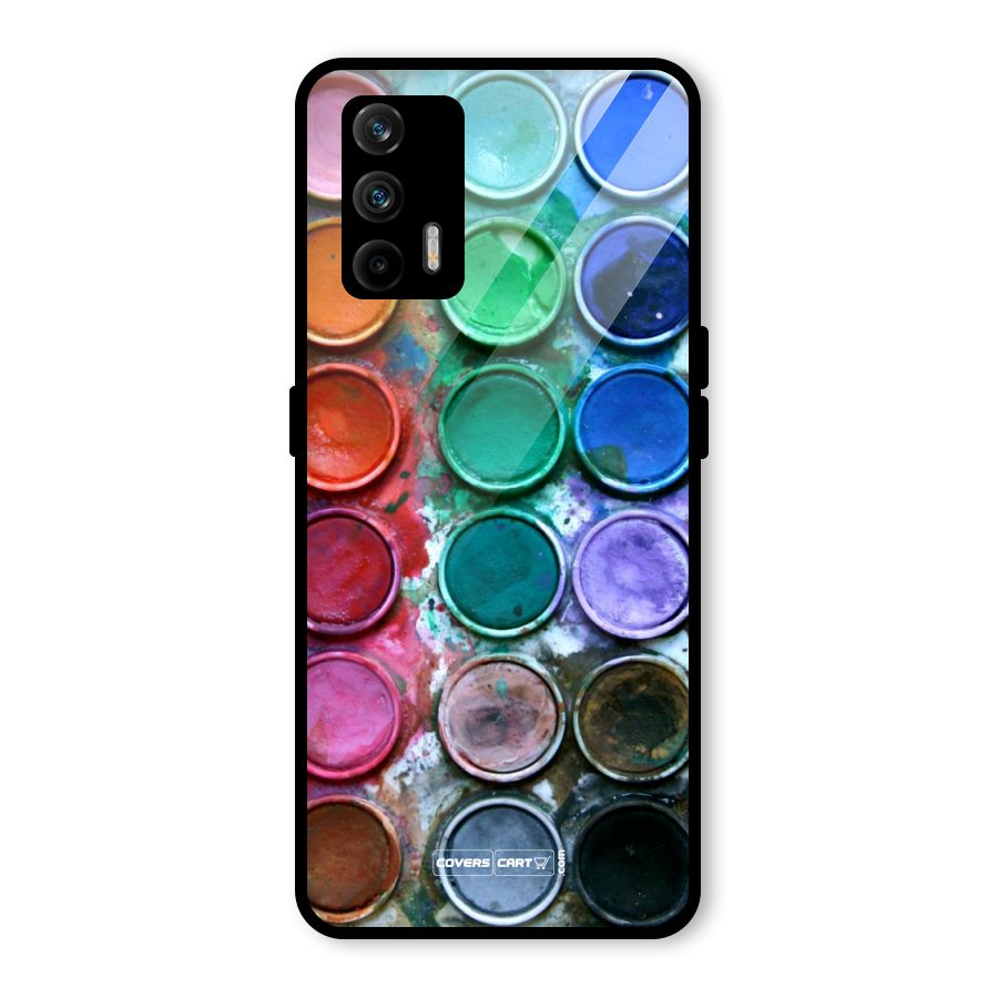 Water Paint Box Glass Back Case for Realme GT 5G