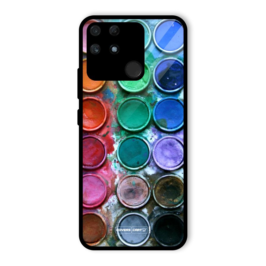Water Paint Box Glass Back Case for Realme Narzo 50A