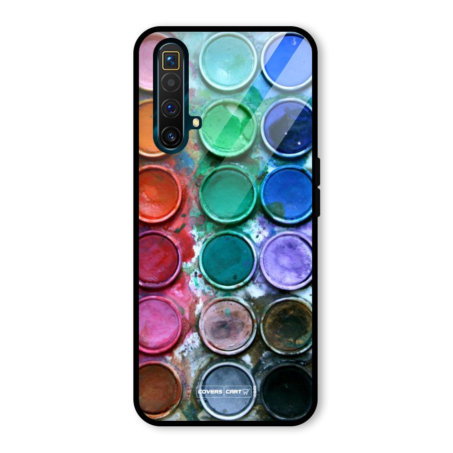 Water Paint Box Glass Back Case for Realme X3