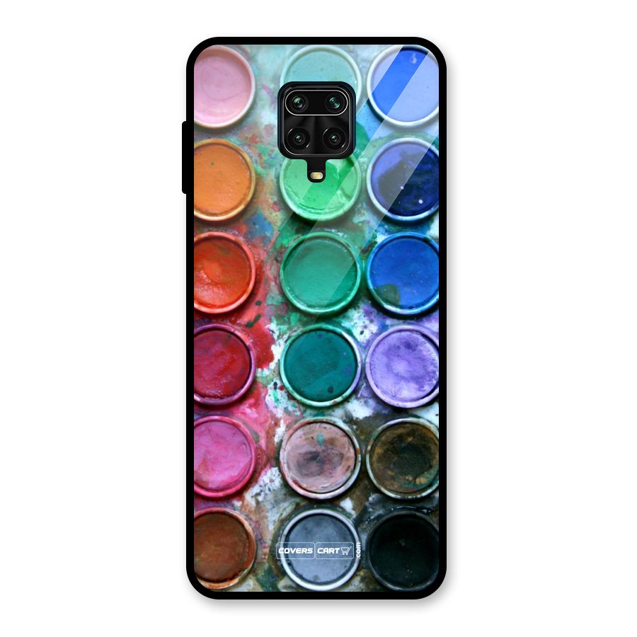 Water Paint Box Glass Back Case for Redmi Note 10 Lite