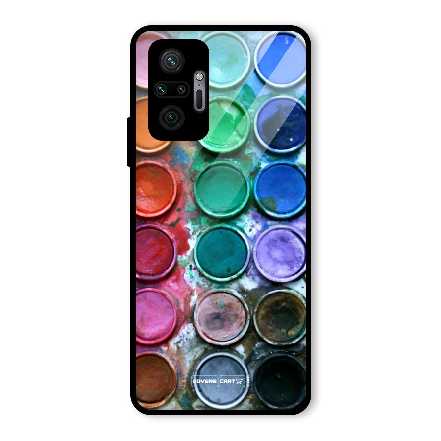 Water Paint Box Glass Back Case for Redmi Note 10 Pro