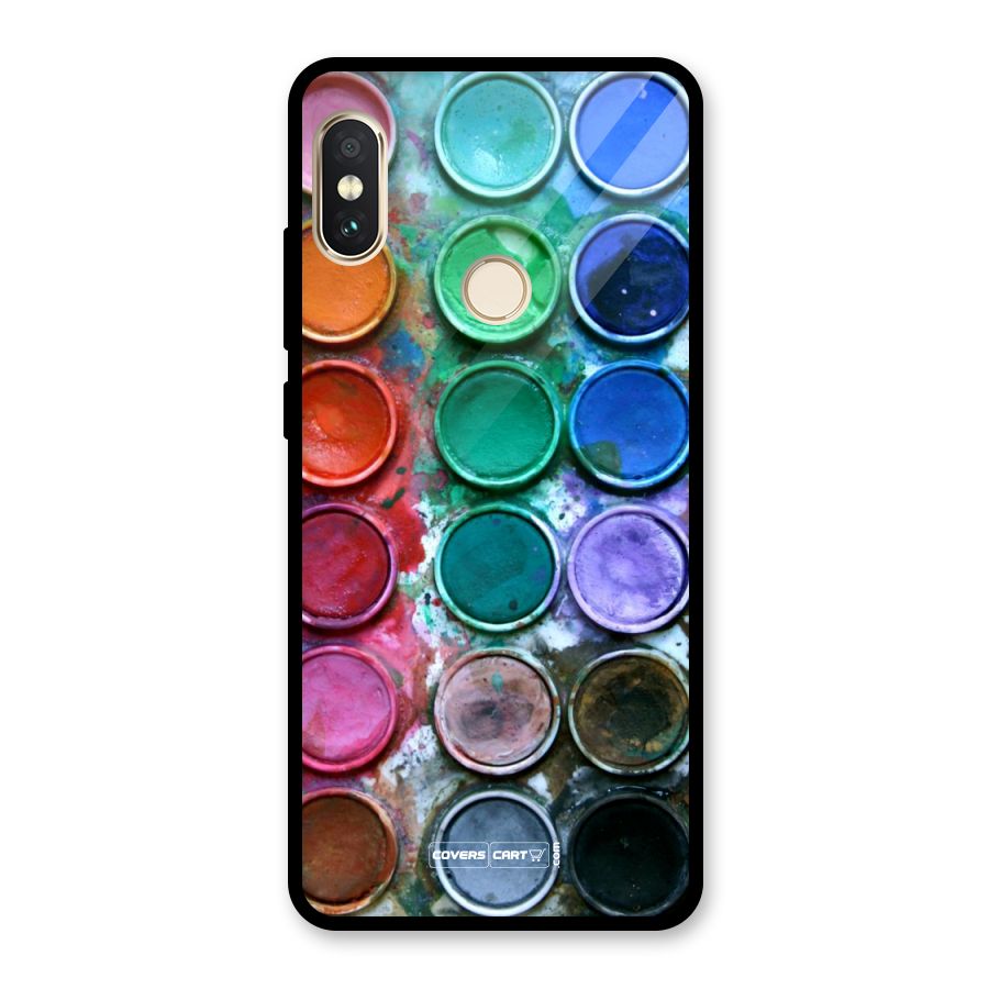Water Paint Box Glass Back Case for Redmi Note 5 Pro