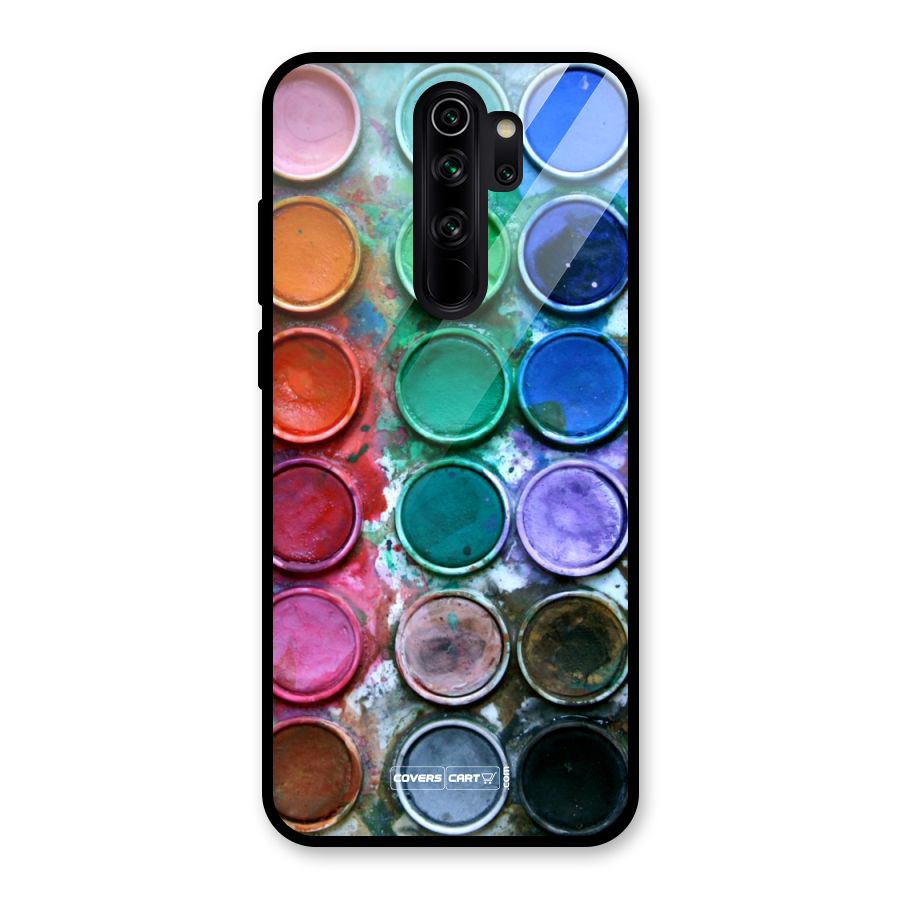 Water Paint Box Glass Back Case for Redmi Note 8 Pro