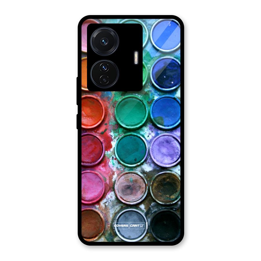 Water Paint Box Glass Back Case for Vivo T1 Pro