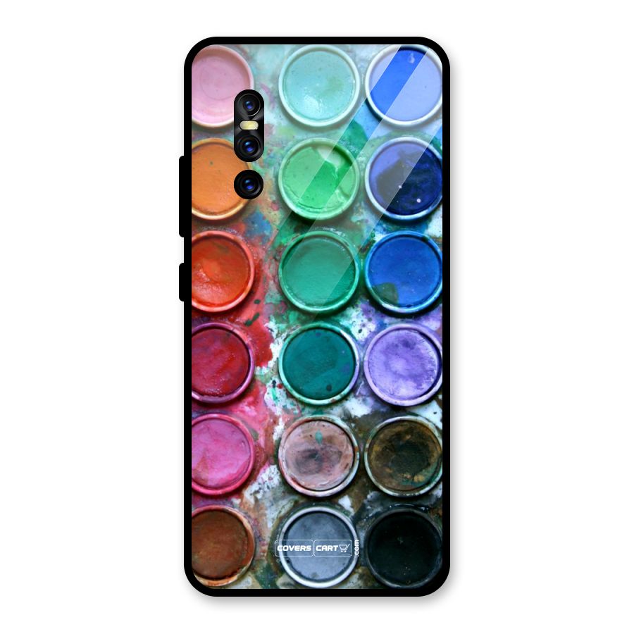 Water Paint Box Glass Back Case for Vivo V15 Pro